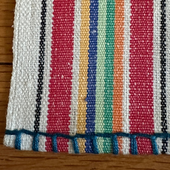 Vintage Embroidered Linen Tea Towel 1950 Cat Dog - Picture 4 of 12